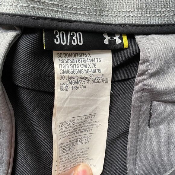 Under Armour Performance Chino Pants Men 30x30 Black Straight Leg Stretch Golf - Picture 10 of 10